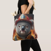 Tote Bag Pompier Koala (De près)