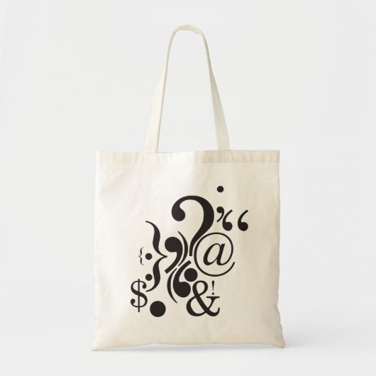 Tote Bag Ponctuation Art Budget Fourre-tout (Devant)