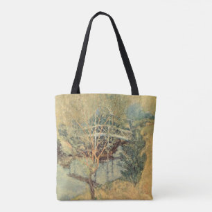 Tote Bag Pont blanc par Twachtman, Impressionnisme vintage