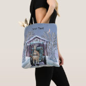 Tote Bag Pont couvert d'hiver amish (De près)
