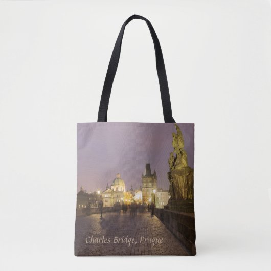Tote Bag Pont de Charles, photo de souvenir de Prague (Devant)