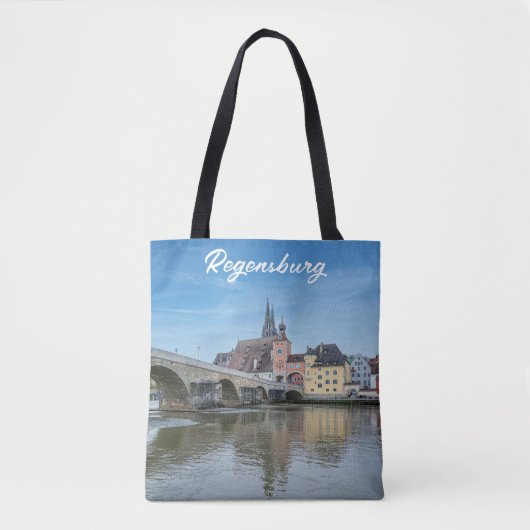 Tote Bag Pont de pierre à Ratisbonne, Allemagne (Devant)