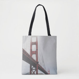 TOTE BAG PONT DE PORTE D'OR SOUS LE CIEL BLEU EN JOURNÉE