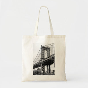 Tote Bag Pont Manhattan en noir et blanc