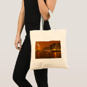 Tote Bag Pont Mirabeau Paris France Night Skyline Panorama (Devant (produit))