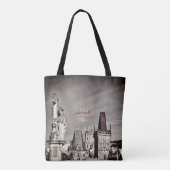 Tote Bag Pont Prague & Charles, Christ, Château / Czechia (Dos)