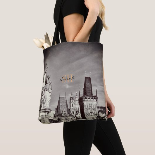 Tote Bag Pont Prague & Charles, Christ, Château / Czechia (De près)