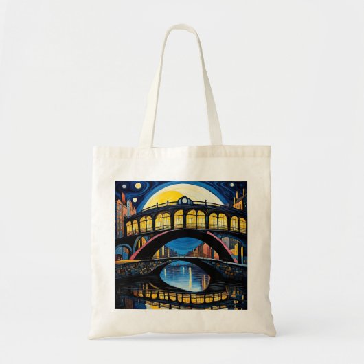 Tote Bag Pont sous le clair de lune 4 (Devant)