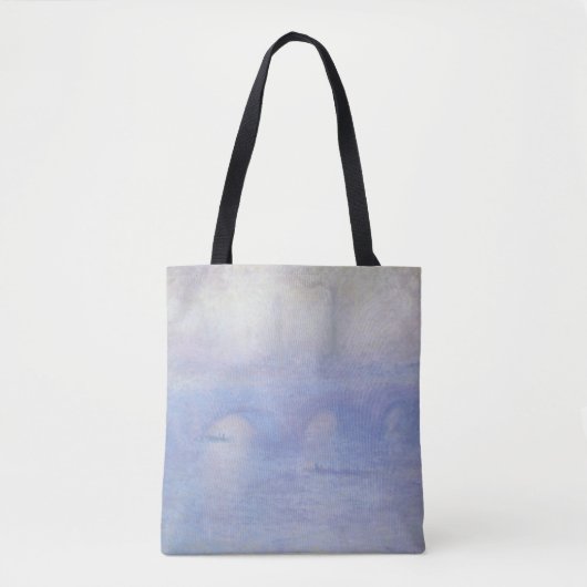 Tote Bag Pont Waterloo, effet Mist par Claude Monet (Devant)