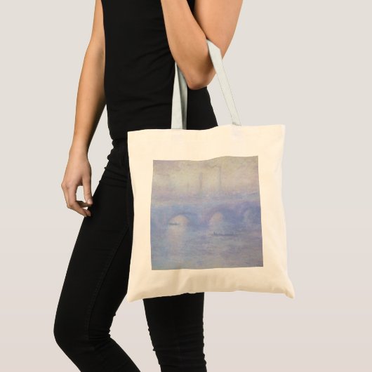 Tote Bag Pont Waterloo, effet Mist par Claude Monet (Devant (produit))