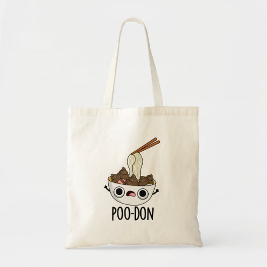 Tote Bag Poo-don Funny Udon Pun (Devant)