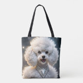 Tote Bag Poodé Blanc D'Un Million De Dollars, (Dos)
