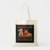 Tote Bag Poodle Chien de Noël Chien Léger Chandail moche 30 (Devant)