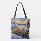 Tote Bag Poodle Christmas Boat Holiday (Dos)