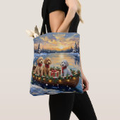 Tote Bag Poodle Christmas Boat Holiday (De près)