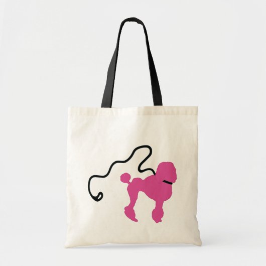 Tote Bag Poodle et poitrine rose Felt 50 (Devant)