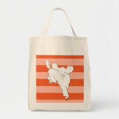 Tote Bag Poodle rayé Fourre-tout (Devant)