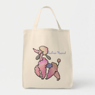 Tote Bag Poodle rose glamour Hound - Personnalisé