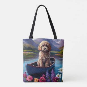 Tote Bag Poodle sur une pagaie : une aventure Pittoresque