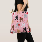 Tote Bag Poodle Valentine Motif (De près)