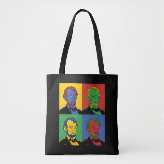 Tote Bag Pop Art Abraham Lincoln (Devant)