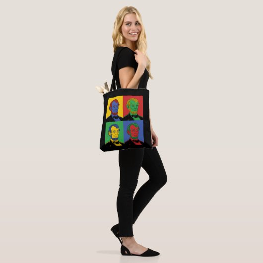 Tote Bag Pop Art Abraham Lincoln (Sur le modèle)