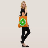 Tote Bag Pop art agrumes citron vert fruit original aquarel (Sur le modèle)