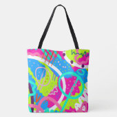 Tote Bag Pop Art Coloré Funky (Dos)