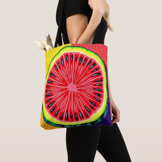 Tote Bag Pop Art de la pastèque (De près)