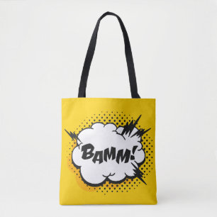 Tote Bag Pop art discours bulle dessin avec du texte. Caric