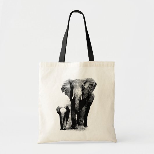 Tote Bag Pop Art Elephant Famille Maman Bébé (Devant)