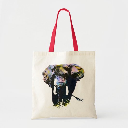 Tote Bag Pop Art Elephant Retro (Devant)