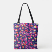 Tote Bag Pop Art Flower Floral Butterfly Art Fourre-tout (Dos)