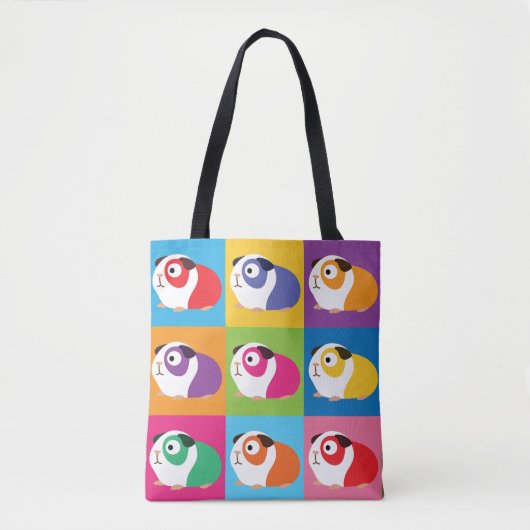 Tote Bag Pop Art Guinea Pigs (Devant)