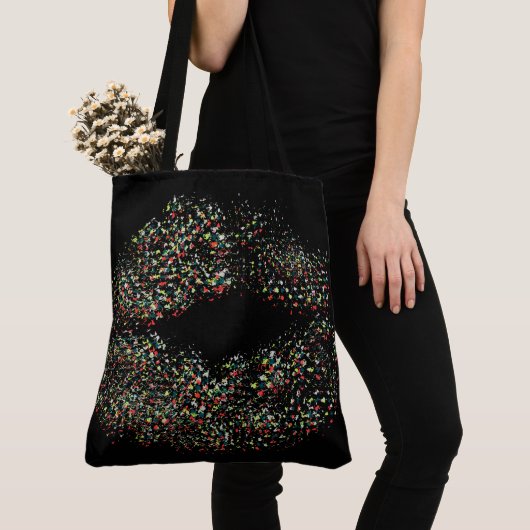 Tote Bag Pop Art Lèvres colorées (De près)