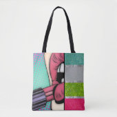 Tote Bag Pop Art | Parties scintillant Faux (Devant)