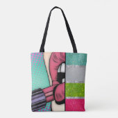 Tote Bag Pop Art | Parties scintillant Faux (Dos)