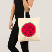 Tote Bag Pop-art pastèque (Devant (produit))