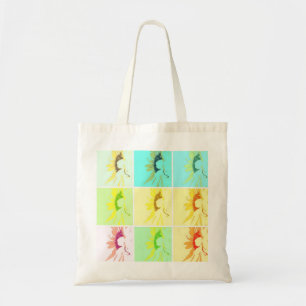 Tote Bag Pop Art Sunflowers