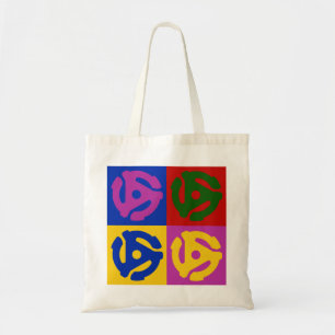 Tote Bag Pop Art Vinyl Record 45 RPM Insert