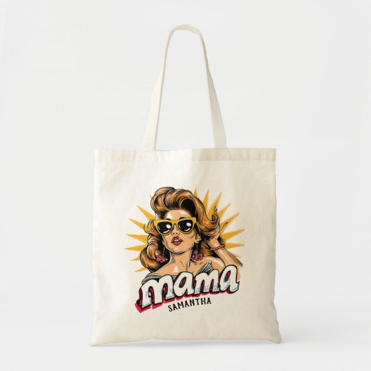 Tote Bag Pop Mama Retro Personnalisé Art 1 (Devant)