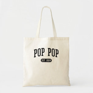 Tote Bag Pop Pop Est 2024 Grand-père Vintage