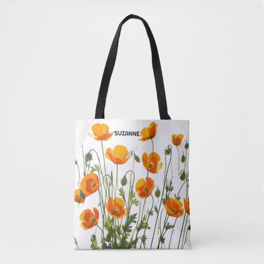 Tote Bag Poppies californiennes/galloises. Cadeau de la Fêt (Devant)