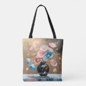 Tote Bag Poppies Dans Vase Noir (Dos)