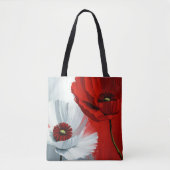 Tote Bag Poppies rouges et blanches (Devant)