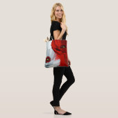 Tote Bag Poppies rouges et blanches (Sur le modèle)