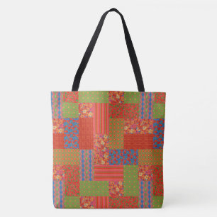 Tote Bag Poppies vintages à l'araignée Motifs à l'écorce