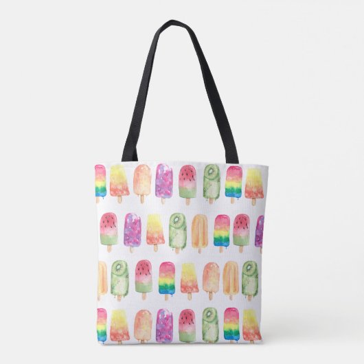 Tote Bag Popsicles d'aquarelle (Dos)