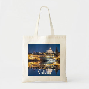 Tote Bag Port de la vieille ville de La Valette la nuit