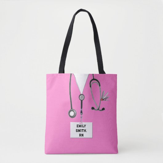 Tote Bag Porte-bourse rose (Devant)